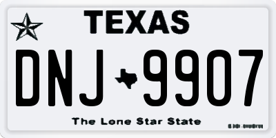 TX license plate DNJ9907