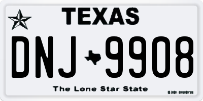 TX license plate DNJ9908