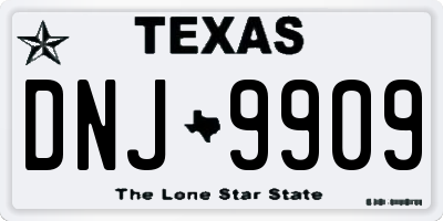 TX license plate DNJ9909