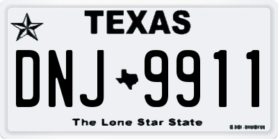 TX license plate DNJ9911