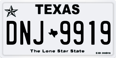 TX license plate DNJ9919