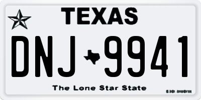 TX license plate DNJ9941