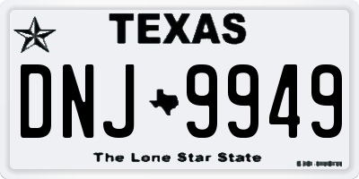 TX license plate DNJ9949