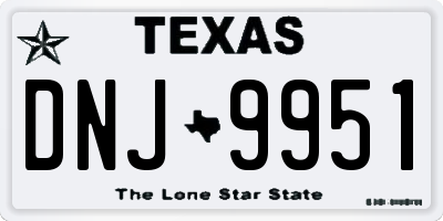 TX license plate DNJ9951