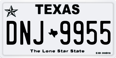 TX license plate DNJ9955