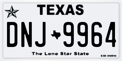 TX license plate DNJ9964