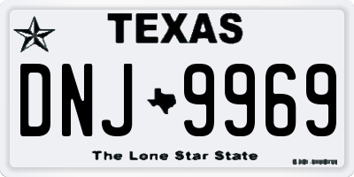 TX license plate DNJ9969