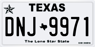 TX license plate DNJ9971