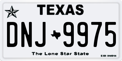 TX license plate DNJ9975