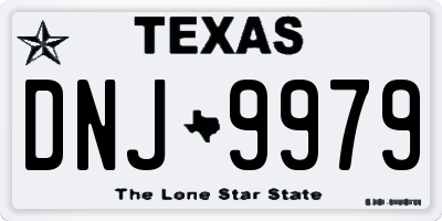 TX license plate DNJ9979
