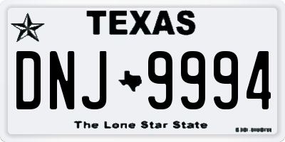 TX license plate DNJ9994