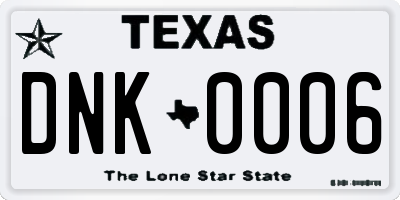 TX license plate DNK0006