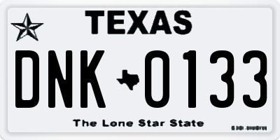 TX license plate DNK0133