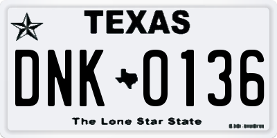 TX license plate DNK0136