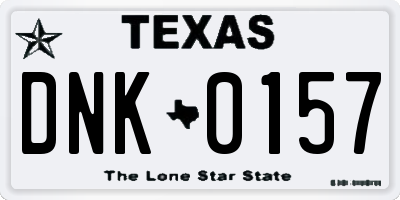 TX license plate DNK0157