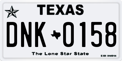 TX license plate DNK0158