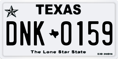TX license plate DNK0159