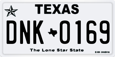 TX license plate DNK0169