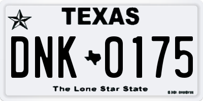 TX license plate DNK0175