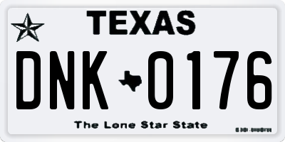 TX license plate DNK0176