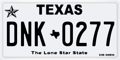 TX license plate DNK0277