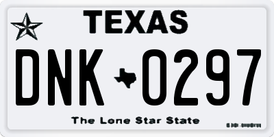 TX license plate DNK0297