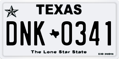 TX license plate DNK0341