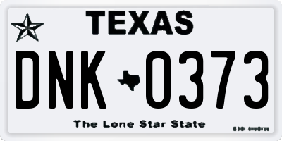 TX license plate DNK0373