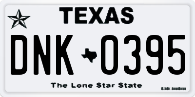 TX license plate DNK0395
