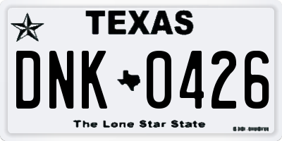 TX license plate DNK0426