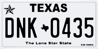 TX license plate DNK0435