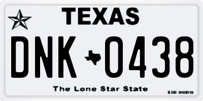 TX license plate DNK0438