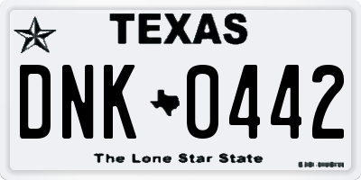 TX license plate DNK0442
