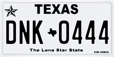 TX license plate DNK0444