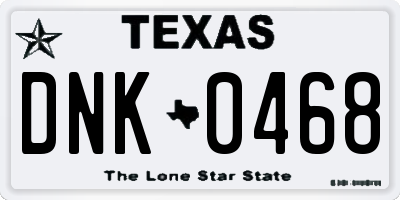 TX license plate DNK0468