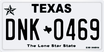 TX license plate DNK0469