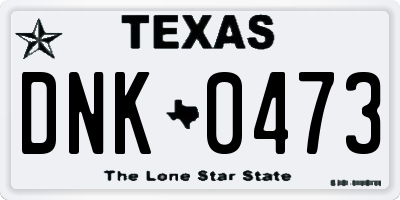 TX license plate DNK0473