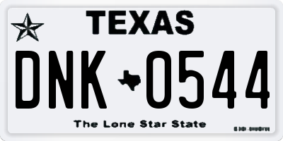 TX license plate DNK0544