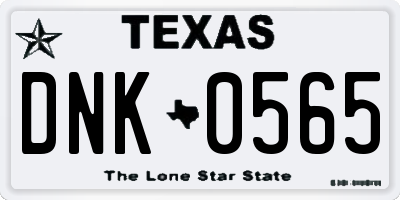 TX license plate DNK0565