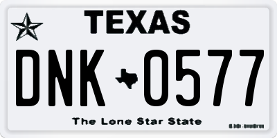 TX license plate DNK0577