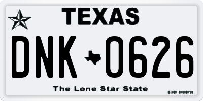 TX license plate DNK0626