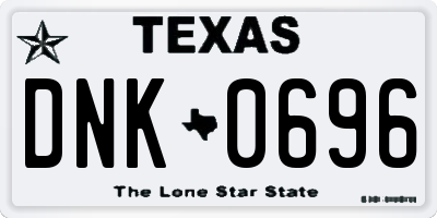 TX license plate DNK0696