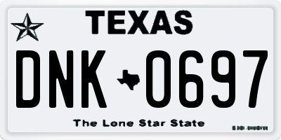 TX license plate DNK0697