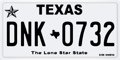 TX license plate DNK0732