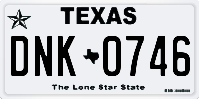 TX license plate DNK0746