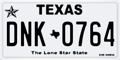 TX license plate DNK0764