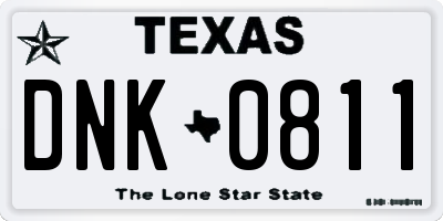 TX license plate DNK0811