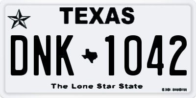 TX license plate DNK1042