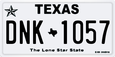 TX license plate DNK1057