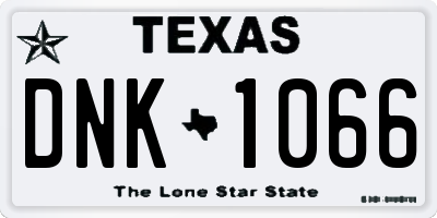 TX license plate DNK1066